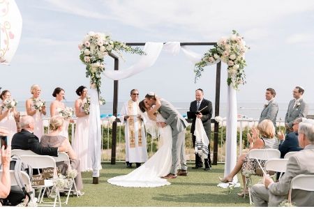 Wedding outside of the Grand Hotel of Cape May