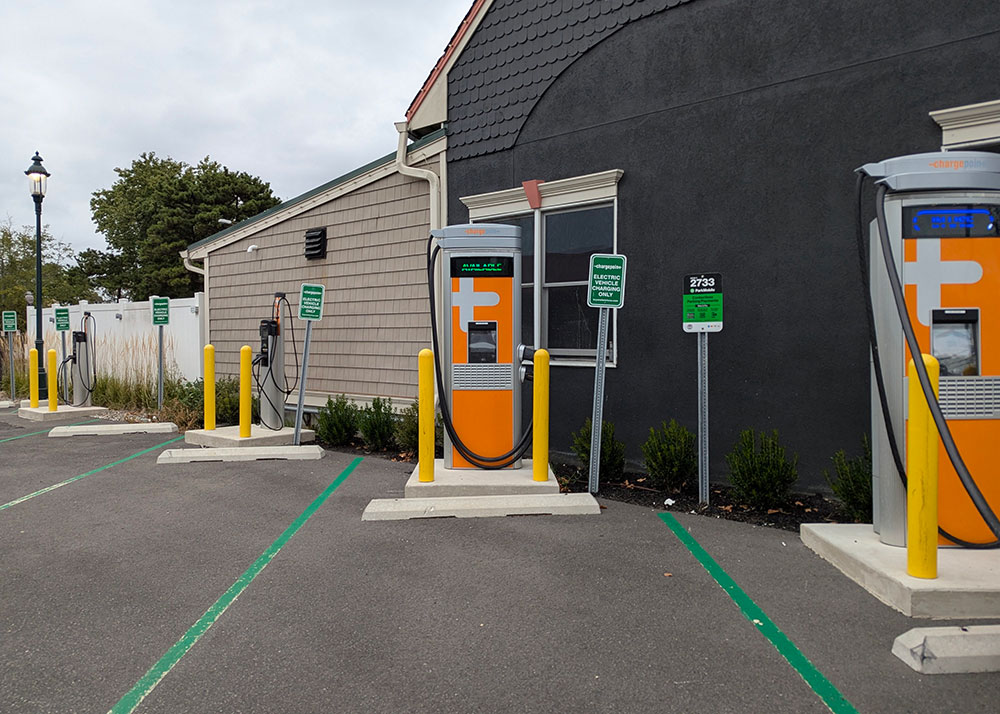 Charepoint charging stations at Cape May Welcome Center