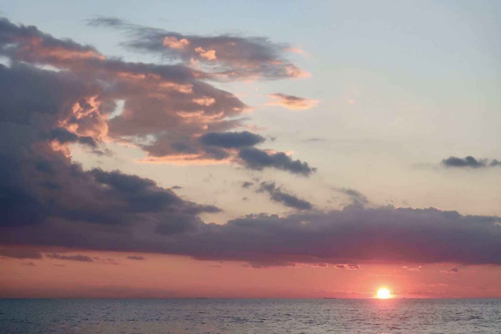 sunset over Delaware bay 