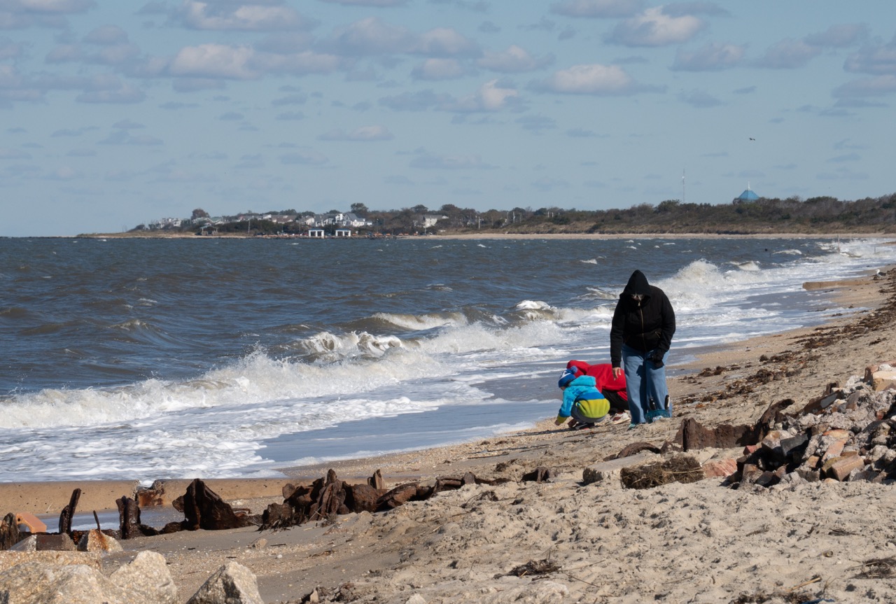 Searching for Treasures at Sunset Beach Cape May, New Jersey