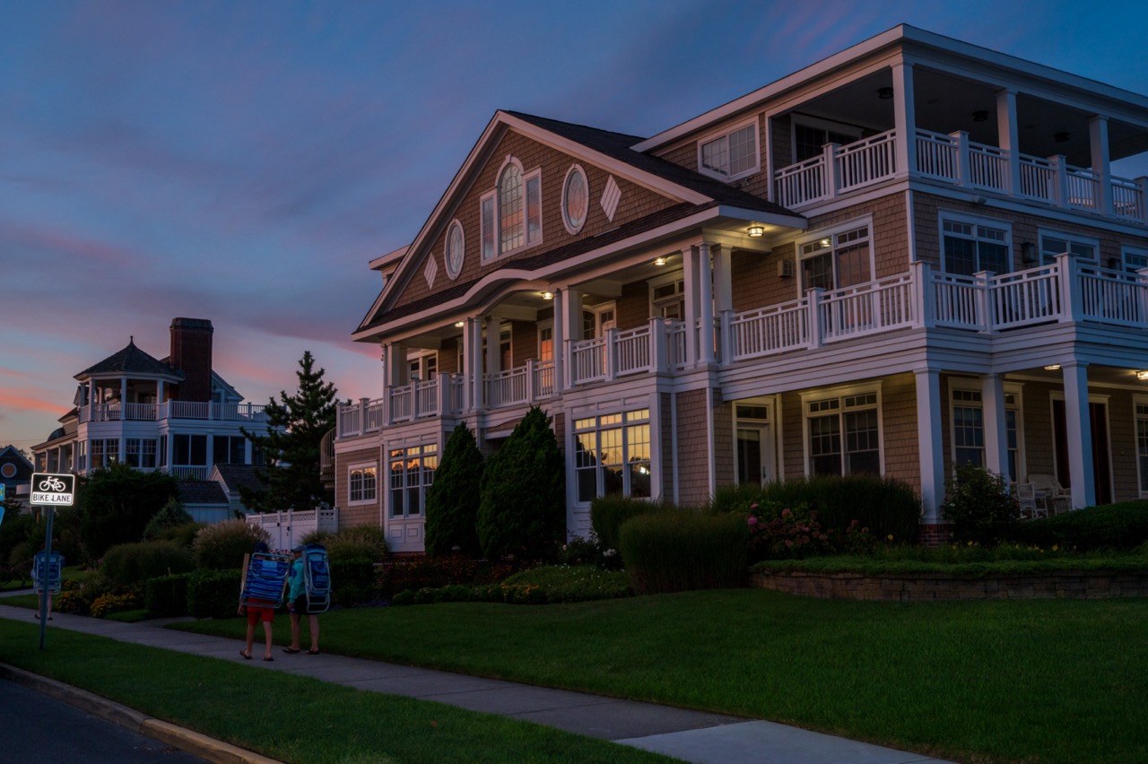 People walking home Just After Sunset