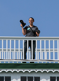 Michelle posing with her camera